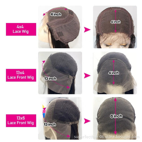 Wholesale Great Quality Straight 99j Front Lace Wig  Human Hair 13*4  Lace Wig With Natural Hairline And Baby Hair